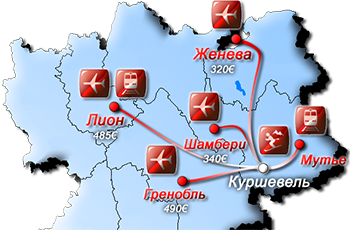 Courchevel all airports